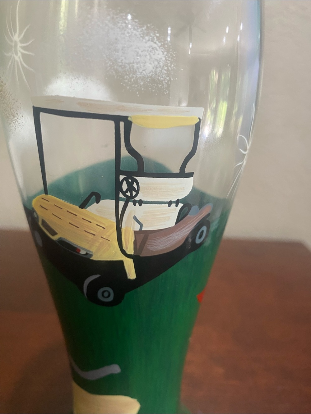 Lolita, Hand-Painted 19th Hole, Golf Cart Pilsner Glass - Picture 2 of 6